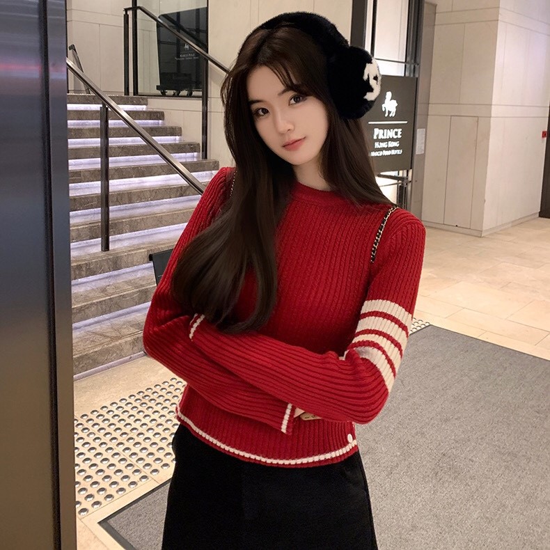톰브라운 여성 긴팔 니트 티셔츠