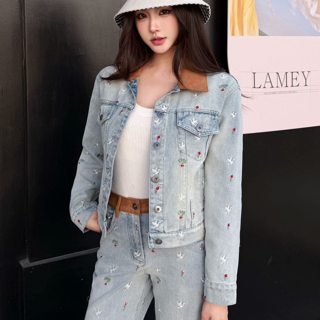 디올 여성 데님 자켓