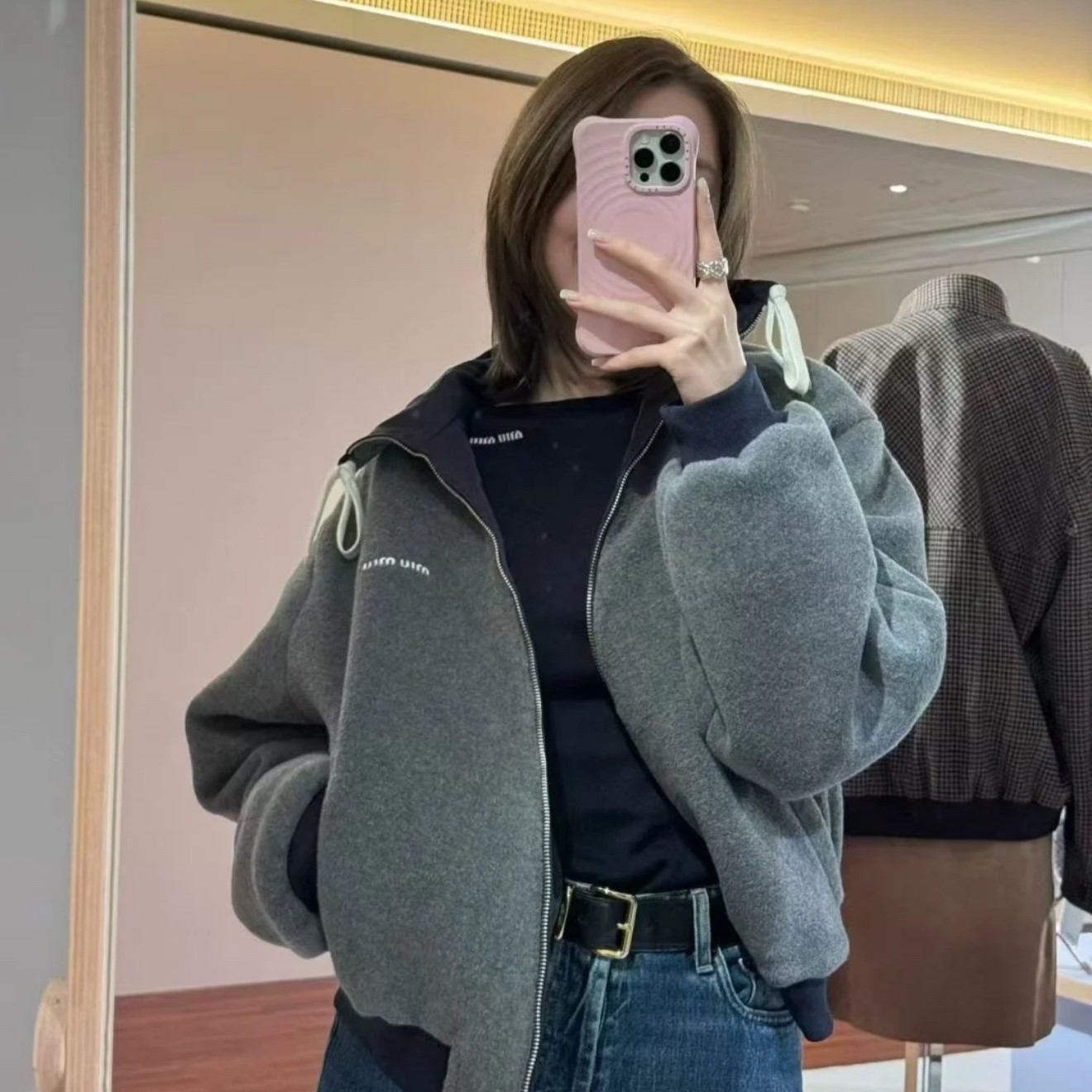 미우미우 양면 자켓