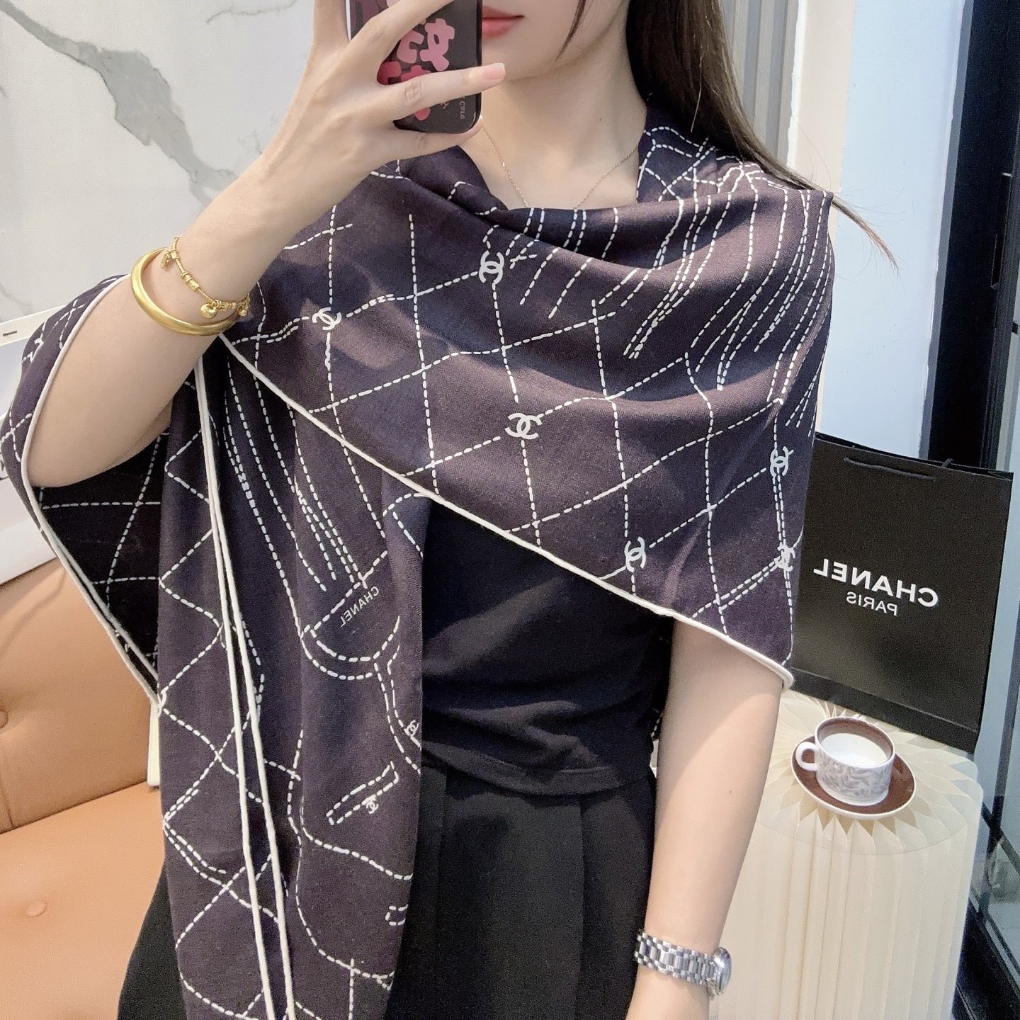 샤넬 스카프