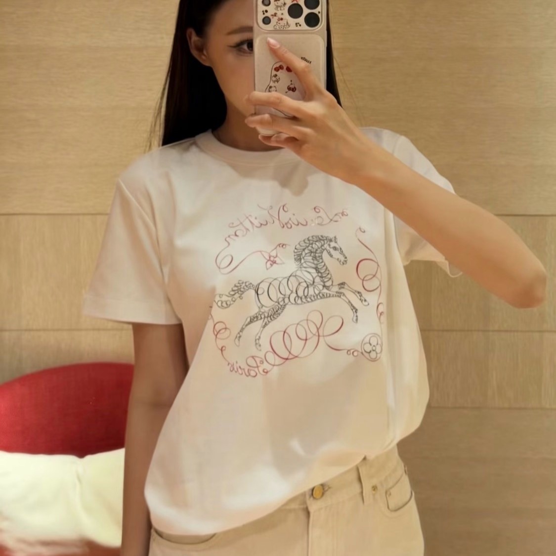 루이비통 여성 반팔티