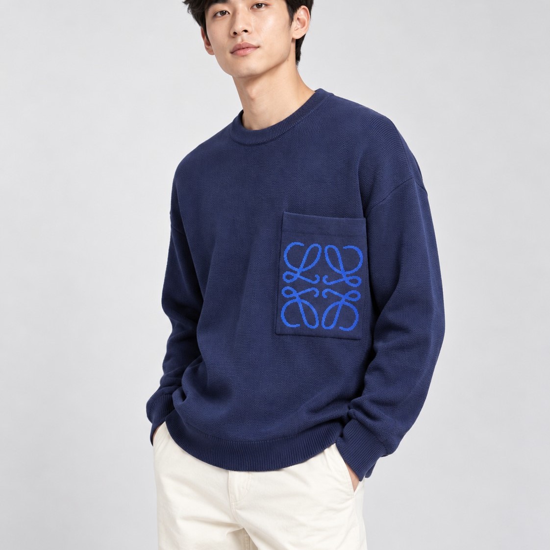 로에베 남성 니트 긴팔 티셔츠