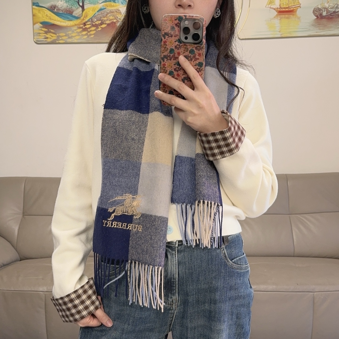 버버리 머플러 목도리