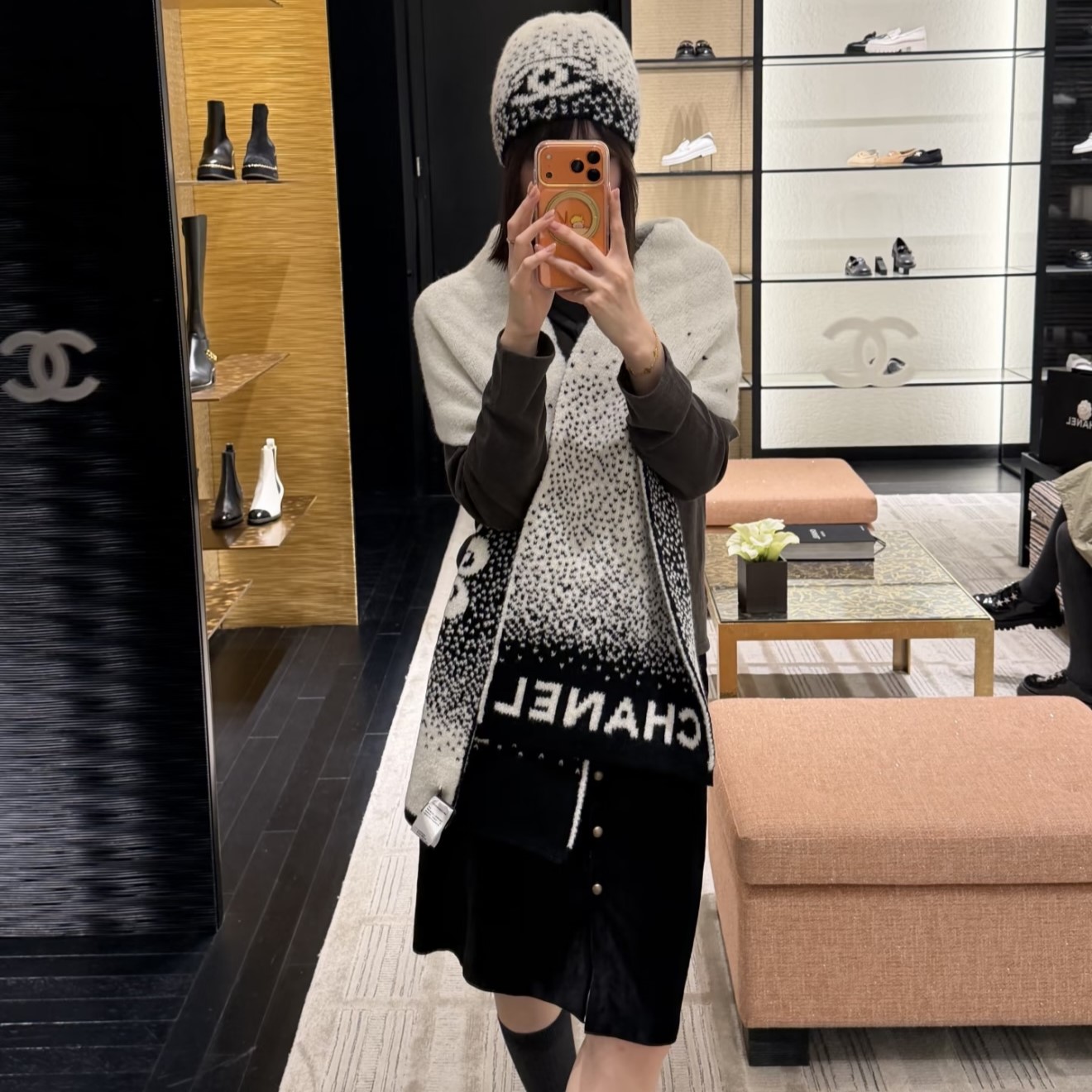 샤넬 머플러 목도리