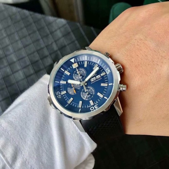IWC 아쿠아타이머 크로노그래프 가죽시계